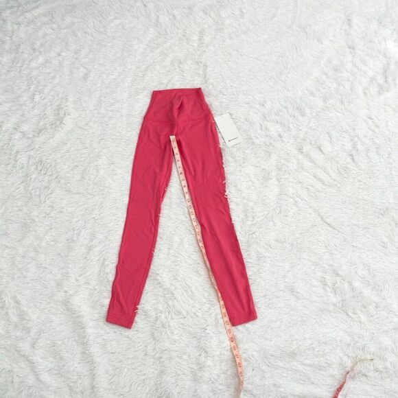 Women Lululemon Align High-Rise Pant 28" Pink Lychee Size 0 - Picture 5 of 10